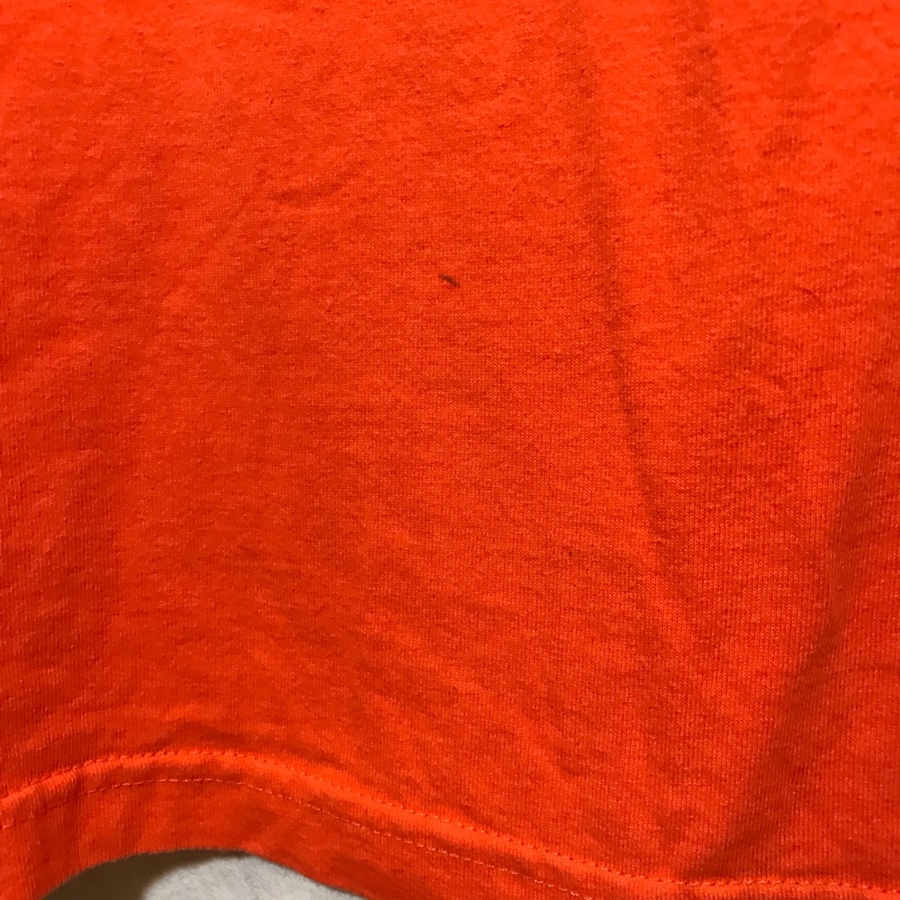 FREE Dickies Fun Bright Orange Short Sleeve Work Pocket Tee T-Shirt GUC Medium M - Picture 7 of 8